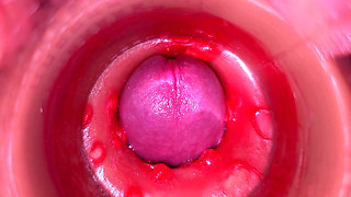 Camera in Vagina, Cervix POV, Creampie