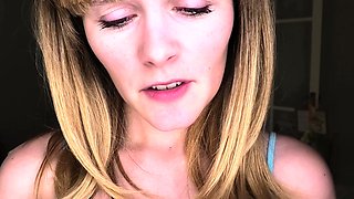 Horny big boobed fat chubby busty blonde