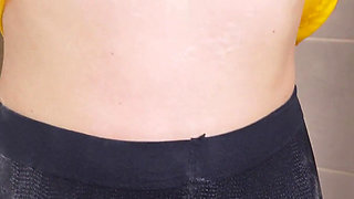 Horny MILF Gets Wet In Control Top Pantyhose Tights