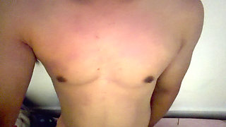 Boy Handsome Muscle Solo Cum Cock in House