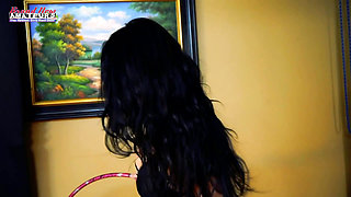Cute Brunette Sabrina Masturbates And Blows A Juicy Cock To Get Jizzed!