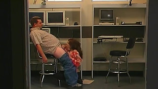 Young Brunette Babe Gets Fucked Hard in the Office