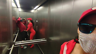 Very Risky Sex in a Elevator with Hot Neighbor Dada Deville