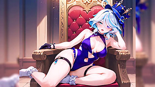 Furina Sitting Hard on Dick, Petite, Teen, Anal, BDSM - Hentai, R34 - Ai-generated