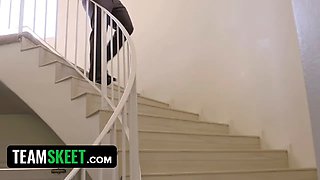 Horny boss ambles in on his bored nanny rubbing her vagina