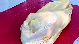 Lesbians in rubber gets disciplined