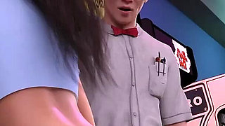 Tittyfucking in the Hot Tub - Sexbot Bailey Route #2 - Animated Sex Game