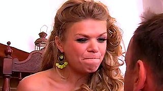 Dominant and busty brunette pornstar babe