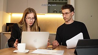 Busty secretary receives rough passionate pounding from dominant boss
