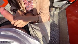Public Pussy Flashing Ended With Sex In Car