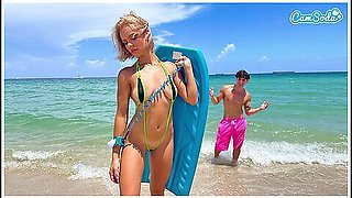 Milane Blanc - Blonde Teen With Big Natural Tits In Micro Bikini Picked Up On The Beach And Destroyed By A Stranger