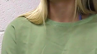 Smoking-hot Blonde Stole a Dress, so the Security Guard Ripped It off