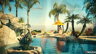 Poolside Threesome Caught with Stella Luxx