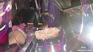 Mistress Legs Piss Golden Nectar on Instant Noodles for Slave Dinner - Foot Worship & Food Play