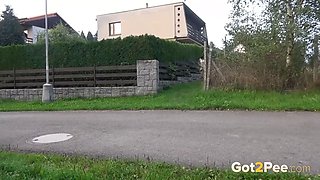 Imagine Catching This Hottie Pissing In Your Neighborhood!