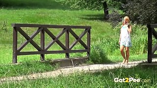 Reality Public Pissing For Stunning Redhead