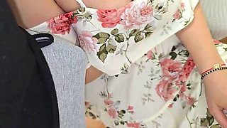 Asian Blonde Cutie Gets Her Tits Groped & Touched on Crowded Train - Secret Public Pick Up