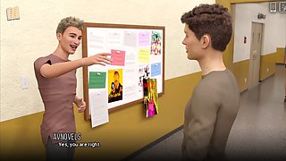 Hot brunette trio explores their university problems in steamy erotic game