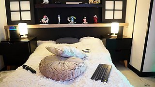 Emo teen on solo webcam masturbation