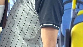 Warning! This Pervert Penetrates Girls From Behind on the Bus!!!