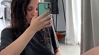 Petite small tit babe with perfect pussy masturbates