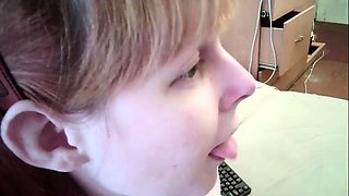 Amateur striptease and Solo masturbation