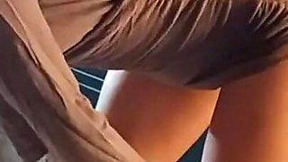 Hot College Girl Fucking Sticky Dildo with Friends