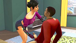 Ass fucking, sims 4, creampie