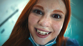 Horny Lesbian Vampires - Redhead Nurse Mesmerizes Brunette With Big Tits