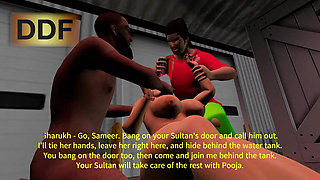 S5_ep_08 Desi Chubby Pooja Bhabhi and Three Dicks