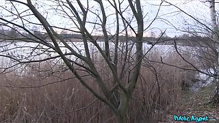 Sexy Redhead Student 18+ Nerd In Glasses Fucking In The Bushes - Outdoor Reality Porn