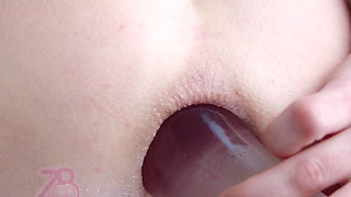 Huge Clear Buttplug Expands My Asshole Close-up