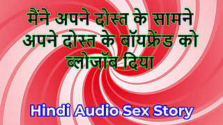 Hindi Audio Sex Story - Chudai ki Kahani - I gave blowjob to my friend's Boyfriend in front of my friend
