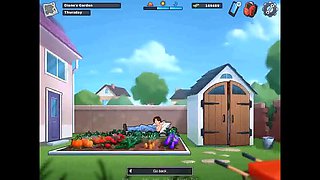 Summertime Saga: Horny MILF Cougar Seduces Young Guy in Backyard – Cartoon Sex Ep 108