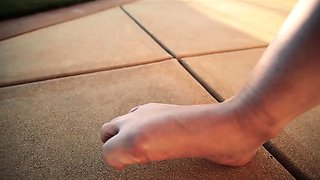 Outdoor JOI Foot Tease With Latina Hottie Sophia Leone