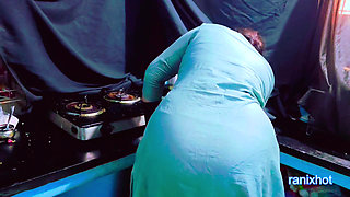 Neighbor Aunty Hot Kitchen Sex