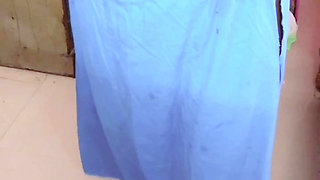 Desi Tamil Wife Renu Wet Nude Body Towel Dry & Slow Saree Dressing Tease! Indianhotwifex