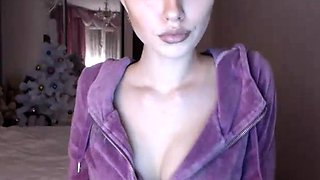 Awesome Teen With Big Boobs Dildo Masturbation