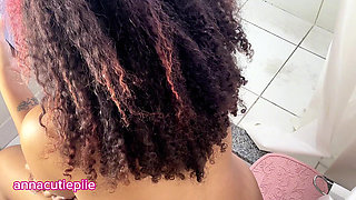 Naked Toilet Fart Explosion in the Morning Chubby Ebony