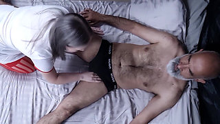 Sexy Nurse and Older Patient