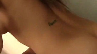 Arial sucks on huge cock while playing her pussy with vibrator