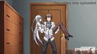 Hot Anime Schoolgirl in Stockings Gets Fucked Hard in Class - Uncensored Hentai Creampie