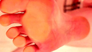 Foot fetish Close up feet and toes tease