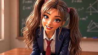 Teen Teacher Stays After Class to Give Me Private Lessons
