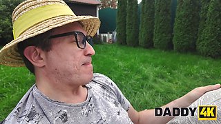 Daddy4k. fleshy boobie and a pussy for his grandpa