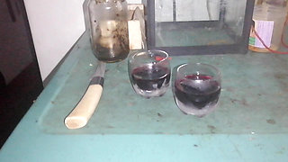 Father in Law's Gigantic Dick Hangs Out Under His Sarom for Step Daughter