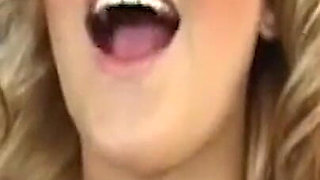 Blonde Babe Deepthroats Throbbing Cock While Getting Stretched Wide