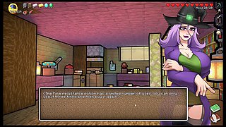 Wedding night fun with a gorgeous bride and some minecraft-style action