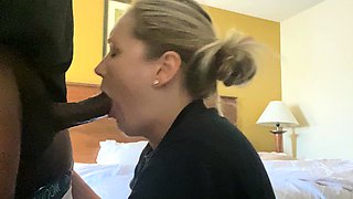 Big ass chubby blonde milf loves sucking big cock