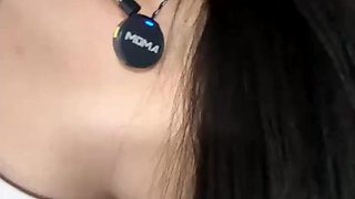 Cool Japanese Stunner Taunts in Taut Gym Stretch pants at the Gym